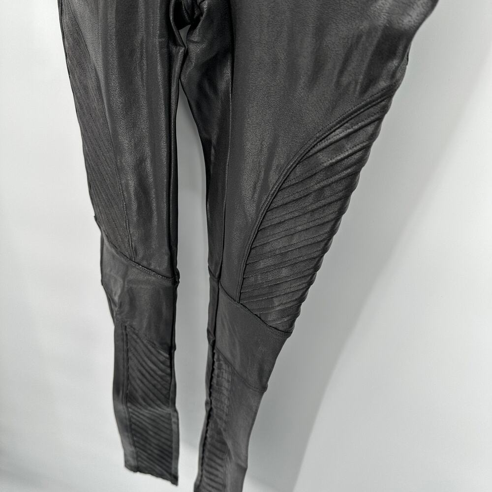 SPANX NWT Faux Leather Moto Leggings in Very Black // XS - Picture 8 of 14
